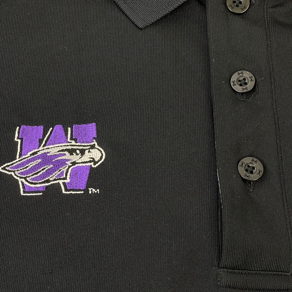 Under Armour Polo Shirt Men XL Black Gray Golf Polyester/Spandex, Eagle Logo - Picture 3 of 11